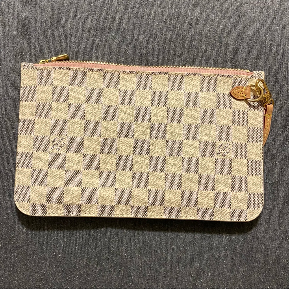 Louis Vuitton Wristlet Pouch/ Pochette Damier Azur